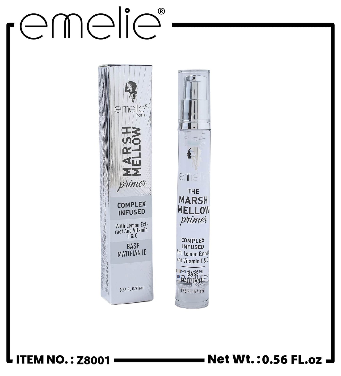 Marsh Mellow Primer (16ml) Emelie Cosmetics.pk