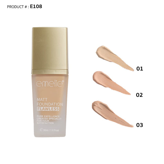 Matt Foundation Flawless Emelie Cosmetics
