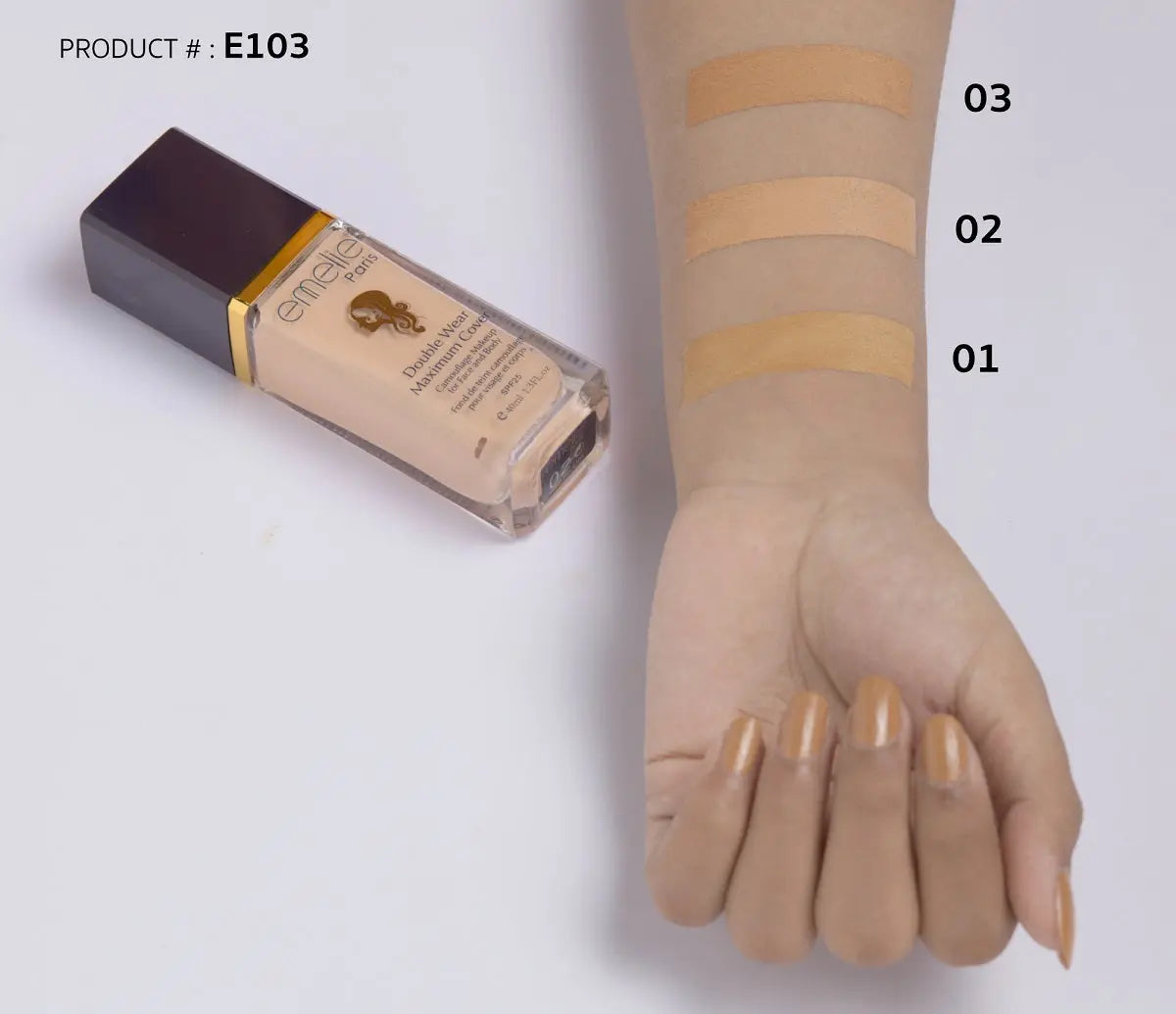 Double Wear & Maximum Cover Foundation Emelie Cosmetics