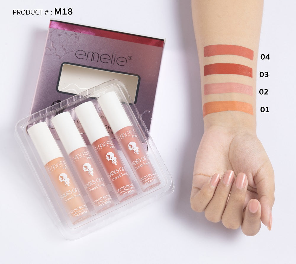 Cheek Heat Liquid Blush Emelie Cosmetics.pk