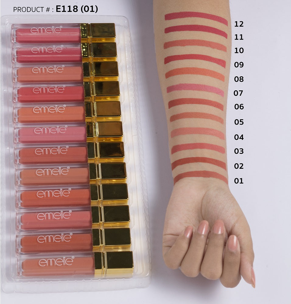 Emelie Matte Lip Gloss Set A Emelie Cosmetics.pk