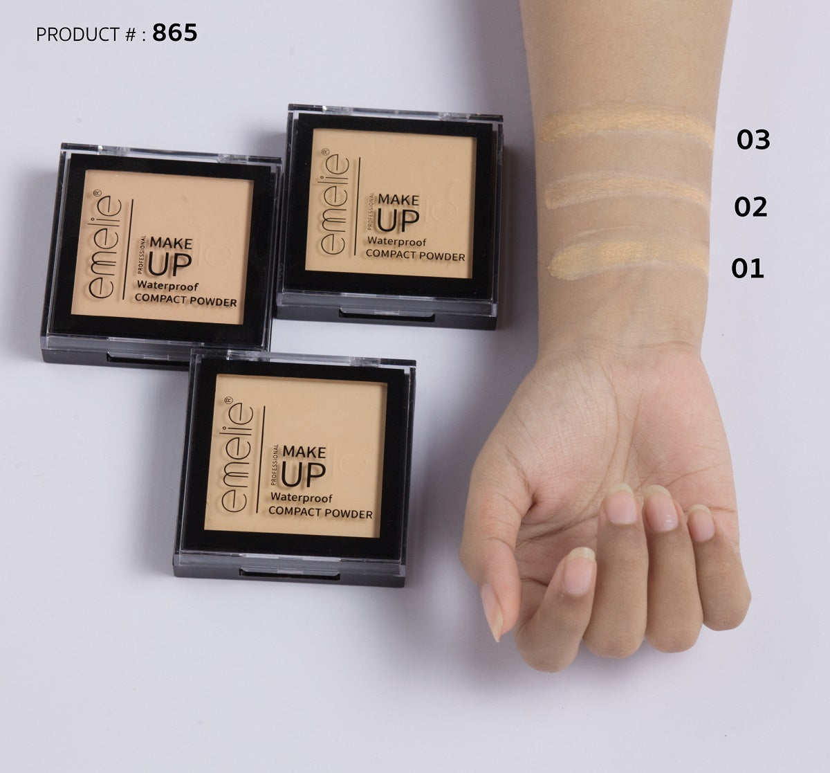 Professional Compact Powder Emelie Cosmetics.pk