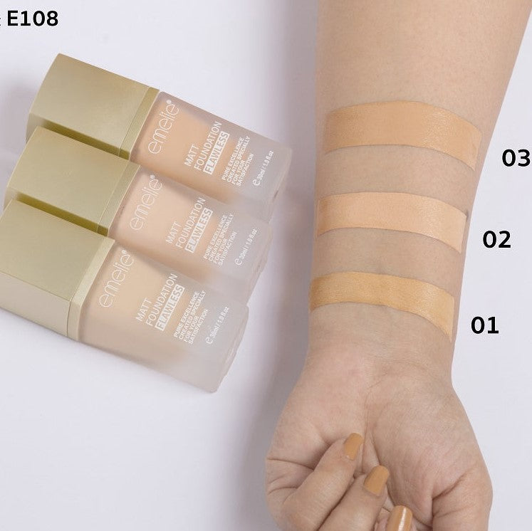 Matt Foundation Flawless Emelie Cosmetics