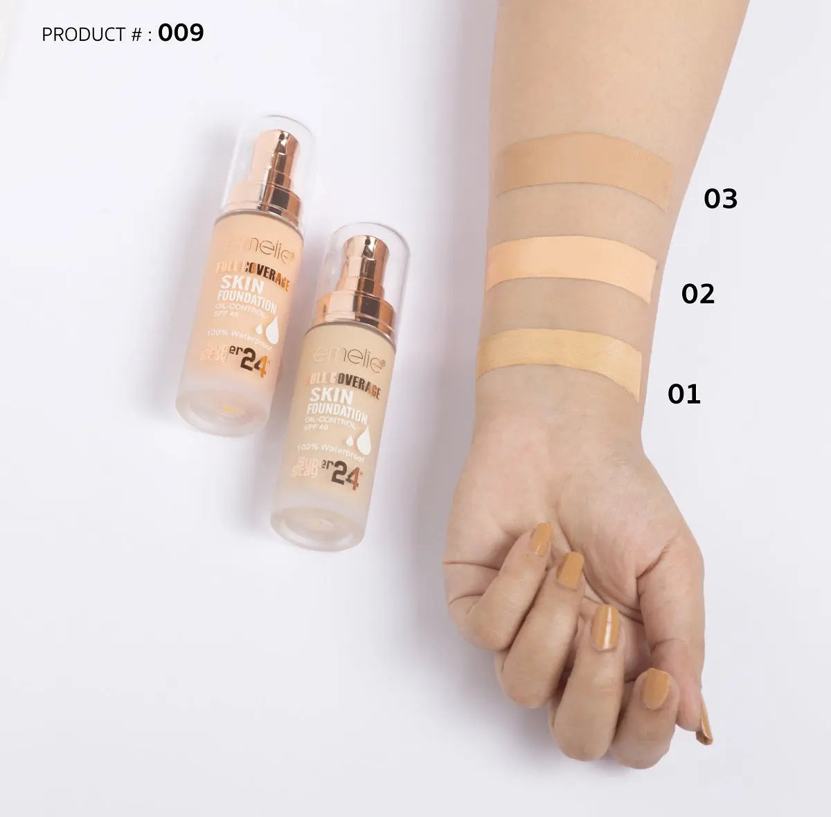 Emelie Full Coverage Skin Foundation Emelie Cosmetics