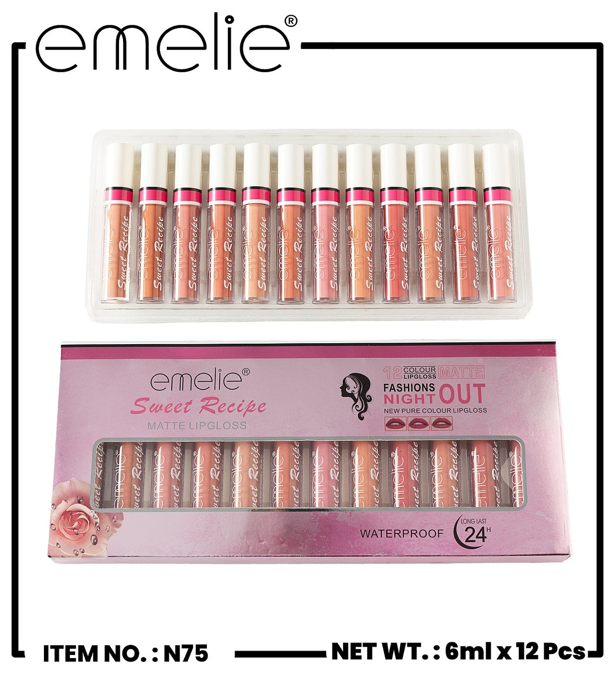 Sweet Recipe Matte Lip Gloss Emelie Cosmetics.pk