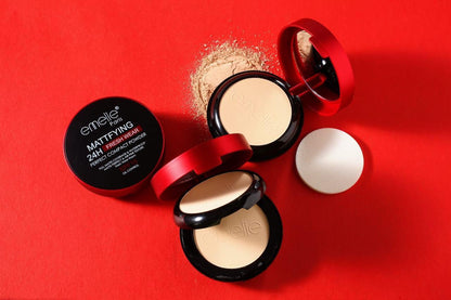 Mattifying 24H Fresh Wear Perfect Compact Powder Emelie Cosmetics.pk