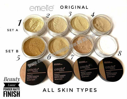 Beauty Loose Powder MATTE Finish Emelie Cosmetics.pk