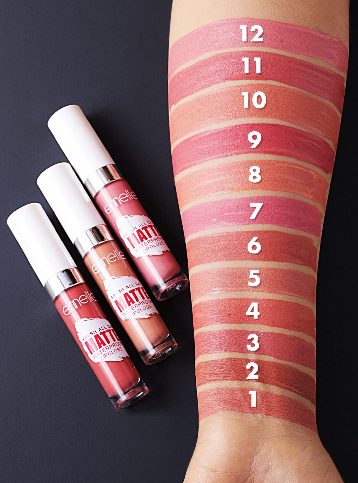 Fresh All Day Matte Lip Gloss Emelie Cosmetics.pk