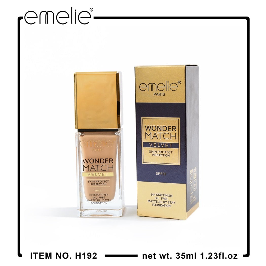 Wonder Match Velvet Foundation - 24H Matte SPF 20 Emelie Cosmetics.pk