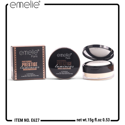 PROFESSIONAL PRESTIGE Cuminous Loose Powder – Flawless Matte, All-Day Wear Emelie Cosmetics.pk