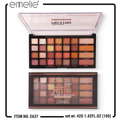 Emelie Paris Prestige Luminous 28-Color Eyeshadow Palette Emelie Cosmetics.pk