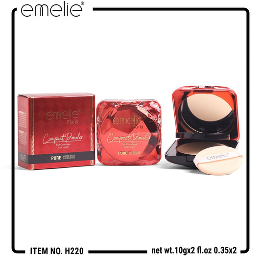 PURE SUPERSTAY Compact Powder – Full Coverage, Soft Matte, All-Day Wear Emelie Cosmetics.pk