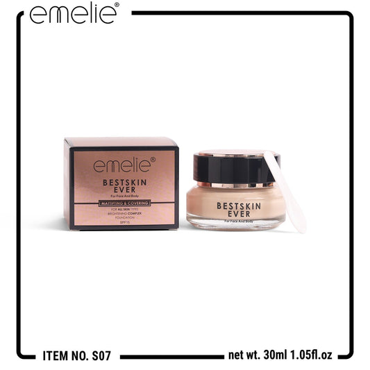 BESTSKIN EVER Brightening Complex Foundation SPF15 – For Face & Body, Matte, Waterproof Emelie Cosmetics.pk