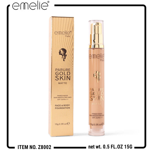 Emelie® Paris Parure Gold Skin Matte Foundation – Net 15g Emelie Cosmetics.pk
