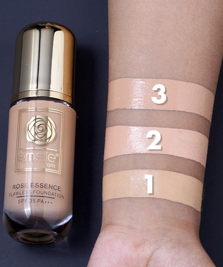 Rose Essence Flawless Foundation Emelie Cosmetics
