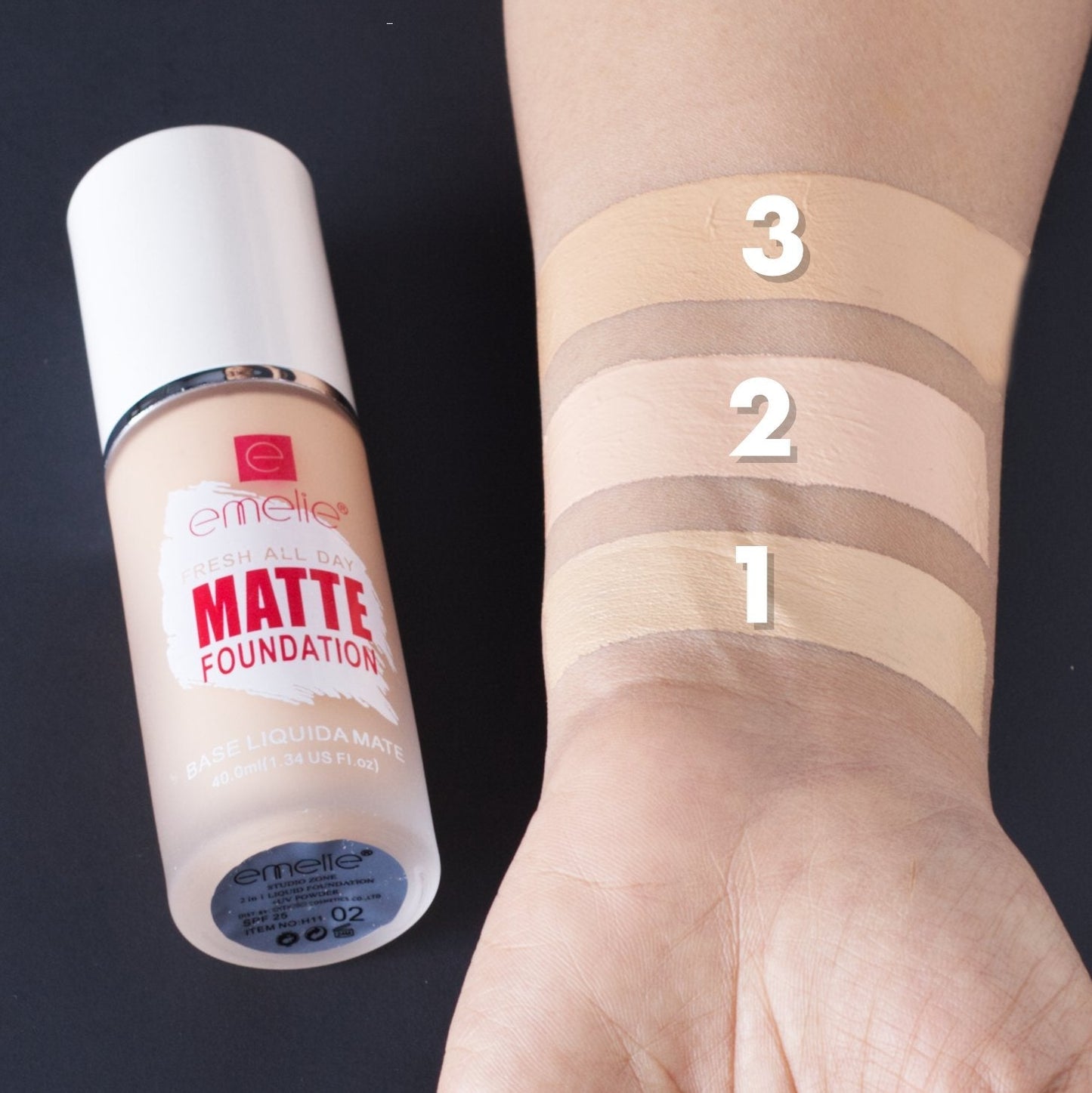 Liquid Matte Foundation Emelie Cosmetics